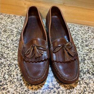 Cole Haan Men’s 10.5 Saddle Brown Kilt Leather Tassel Loafers